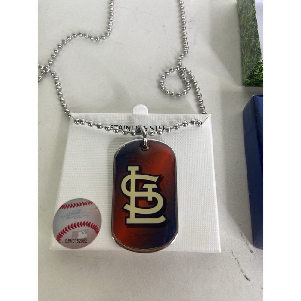 St. Louis Cardinals Dog Tag Necklace Stainless Steel MLB Licensed with Gift Box